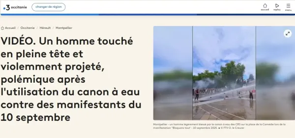 <span>Screenshot from the France 3's article </span>