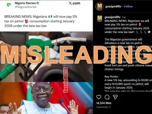 <span>Screenshot of the misleading post, taken on September 15, 2025</span>