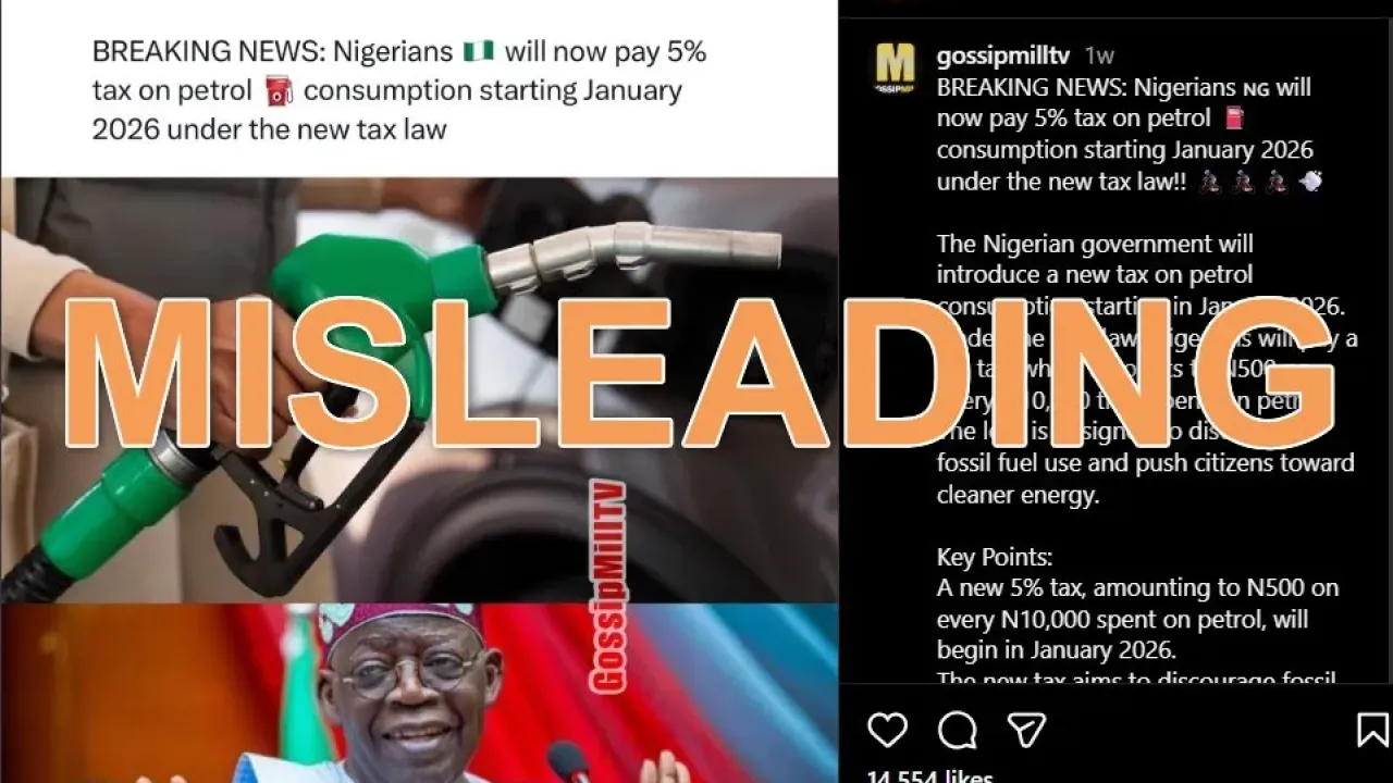 <span>Screenshot of the misleading post, taken on September 15, 2025</span>