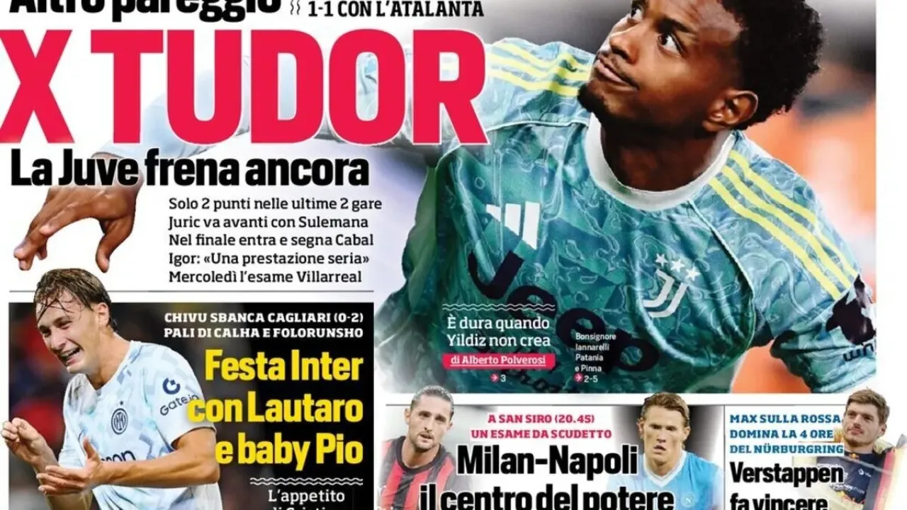 Today&#x002019;s Papers: Inter lift off, another Juve draw, Milan-Napoli
