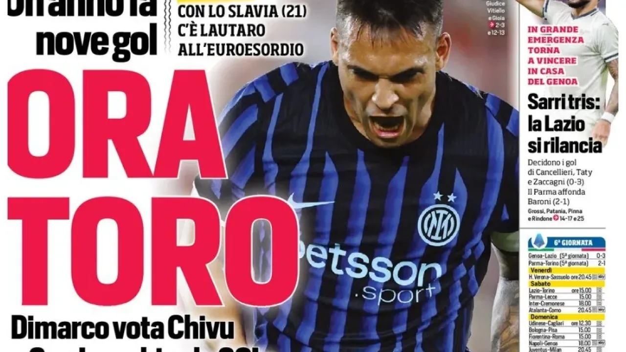 Today&#x002019;s Papers &#x002013; Lautaro&#x002019;s time, De Bruyne&#x002019;s mystery