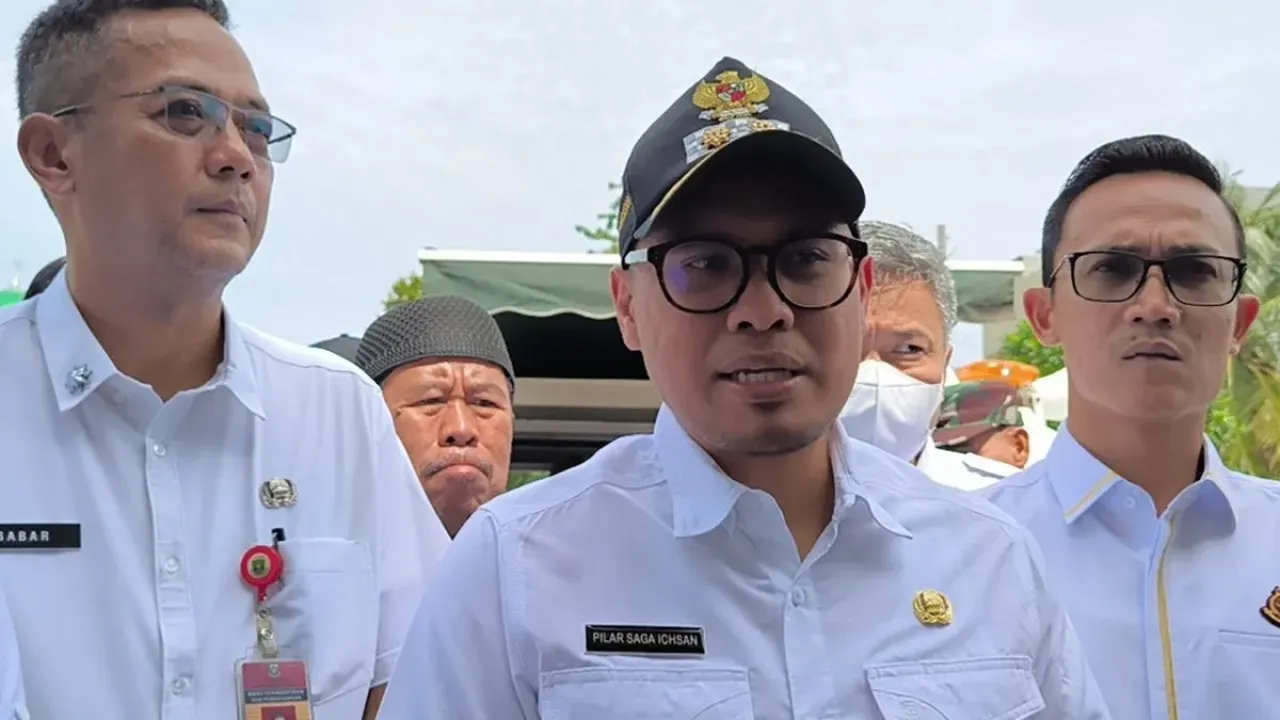 Wakil Wali Kota Tangsel, Pilar Saga Ichsan saat ditemui di Pasar Ceger, Pondok Aren, Kota Tangsel.
