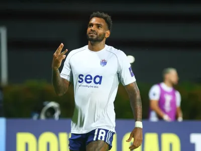 Penyerang Lion City Sailors FC jebolan J.League Anderson Lopes bikin quattrick alias empat gol ke gawang Selangor FC pada laga lanjutan Grup G AFC Champions League Two (ACL 2) 2025-2026, Rabu (1/10/2025) di Stadion Bishan Singapura.