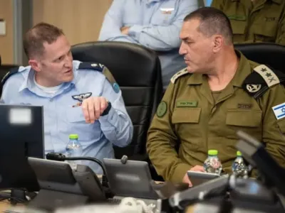 Israeli Air Force chief Tomer Bar and IDF chief Eyal Zamir seen in operational assessments during the war with Iran, June 13, 2025 (credit: IDF SPOKESPERSON'S UNIT)