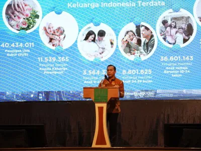 Menteri Kependudukan dan Pembangunan Keluarga/Kepala BKKBN Wihaji dalam pembukaan Young Health Summit (YHS) 2025 bertajuk ?Stay Fit, Stay Lit!? di Universitas Yarsi, Jakarta, Selasa (30/9/2025).