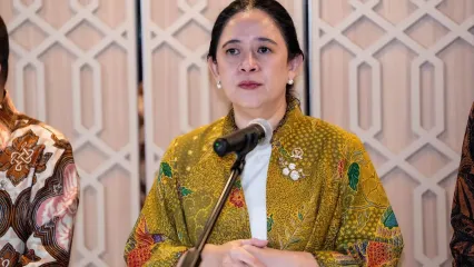 Ketua Dewan Perwakilan Rakyat (DPR) RI Puan Maharani dalam rapat paripurna khusus yang digelar di Gedung Nusantara II Kompleks Parlemen, Senayan, Jakarta, Kamis (2/10/2025).