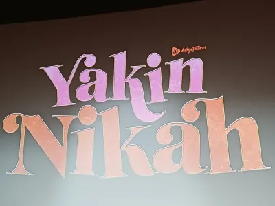 Peluncuran poster dan trailer film Yakin Nikah di Plaza Senayan XXI, Selasa (9/9/2025).