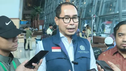Direktur Pelindungan Warga Negara Indonesia (WNI) Kemlu RI, Judha Nugraha saat ditemui di Terminal 3 Bandara Soekarno-Hatta, Kota Tangerang Kamis (22/5/2025).