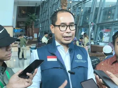 Direktur Pelindungan Warga Negara Indonesia (WNI) Kemlu RI, Judha Nugraha saat ditemui di Terminal 3 Bandara Soekarno-Hatta, Kota Tangerang Kamis (22/5/2025).