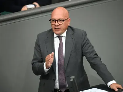 Alexander Throm of the Christian Democratic Union (CDU) speaks during the debate on the budget deliberations in the German Bundestag. Philip Dulian/dpa