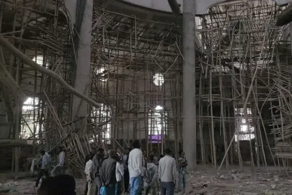 AP Photo/Samuel Getachew The inside of the church