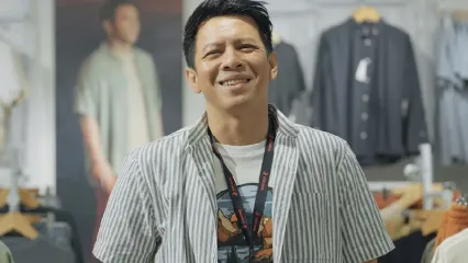Ariel NOAH saat menjadi Abdul dalam socia experiment di Semarang, Jawa Tengah baru-baru ini. 