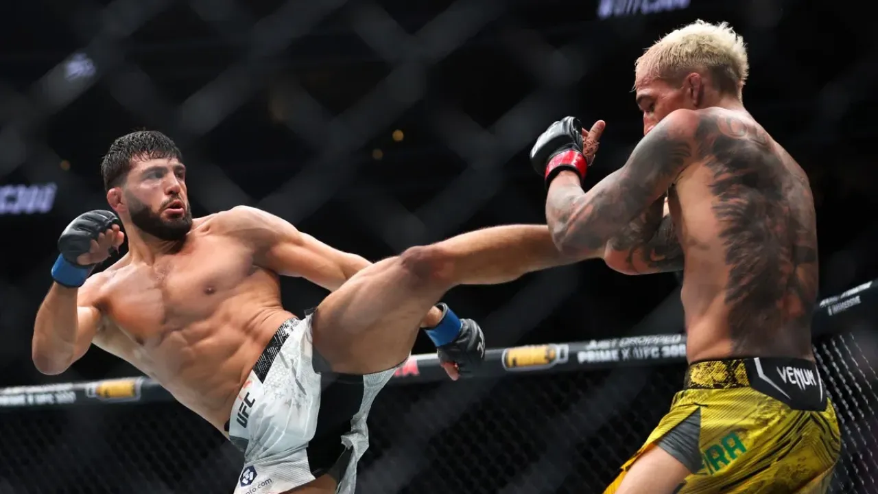 Arman Tsarukyan (left) has not fought since beating Charles Oliveira in April 2024 (AP)
