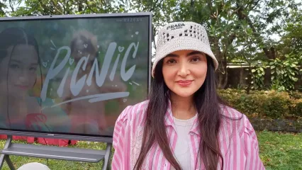 Ashanty saat ditemui di peluncuran video musik Arsy Hermansyah di Kelapa Gading Club, Jakarta Utara, Sabtu (13/9/2025).