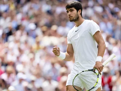 Carlos Alcaraz's 2023 Wimbledon title signaled a changing of the guard in men's tennis. (Credit: Getty Images)