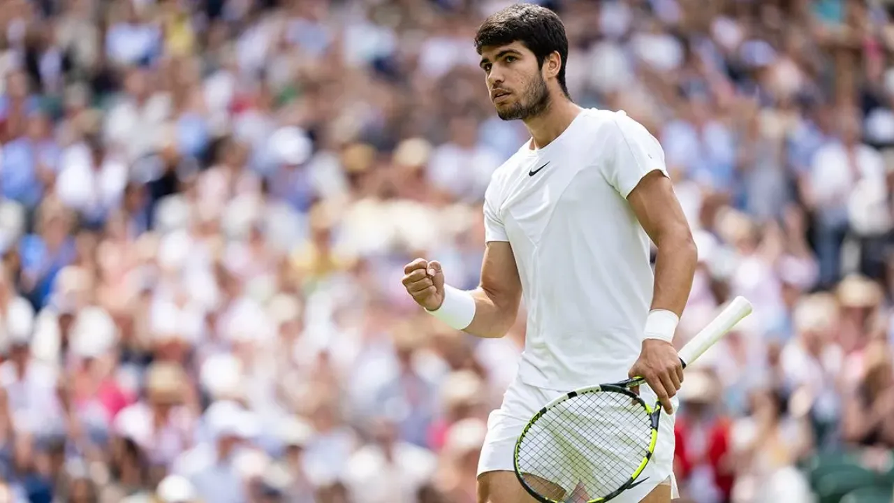 Carlos Alcaraz's 2023 Wimbledon title signaled a changing of the guard in men's tennis. (Credit: Getty Images)