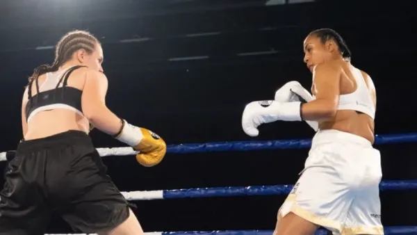 Cecilia Braekhus and Ema Kozin in the ring together