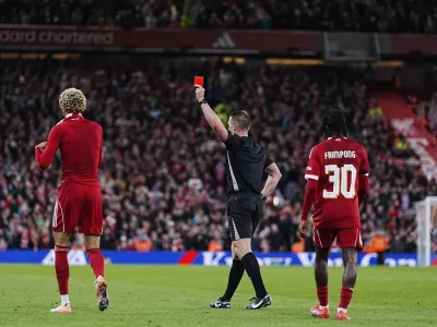 Ekitike has apologised for his needless red card against Southampton (PA Wire)