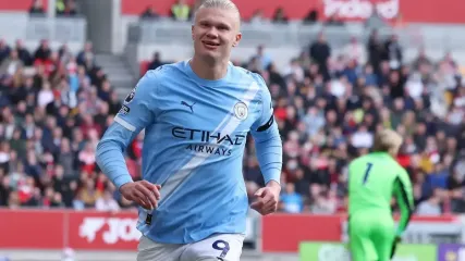 Erling Haaland makes Premier League history after bagging Manchester City opener against Brentford