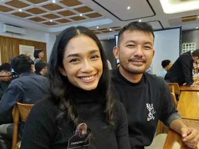 Faradina Mufti dan Rio Dewanto saat ditemui di Cipete, Jakarta Selatan, Rabu (1/10/2025).