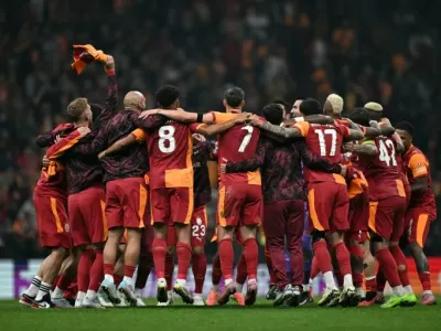 Galatasaray celebrated a famous win over Liverpool (Ozan KOSE)