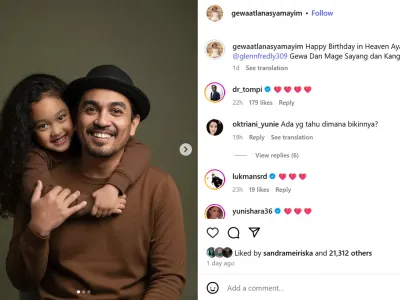 Gewa Pasang Foto Ai bersama mendiang ayahnya Glenn Fredly, ucapkan selamat ulang tahun