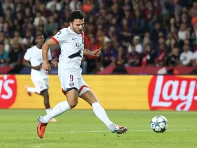 Goncalo Ramos scores the late winner for Paris Saint-Germain against Barcelona in Wednesday's big Champions League showdown (Josep LAGO)