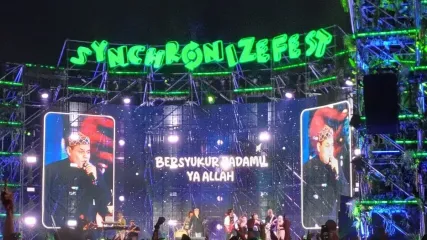 Haddad Alwi di hari terakhir Synchronize Fest yang diselenggarakan di Gambir Expo, Kemayoran, Jakarta Pusat, Minggu (5/10/2025).