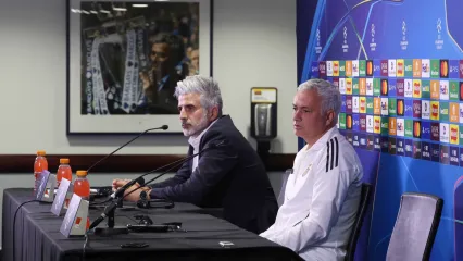 Jose Mourinho Manager of Benfica speaking to the media