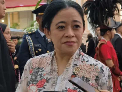Ketua DPR RI Puan Maharani di Istana, Jakarta, Minggu (17/8/2025).