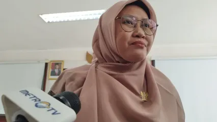 Komisioner KPAI Diyah Puspitarini saat diwawancarai di kantornya, Selasa (27/2/2024)