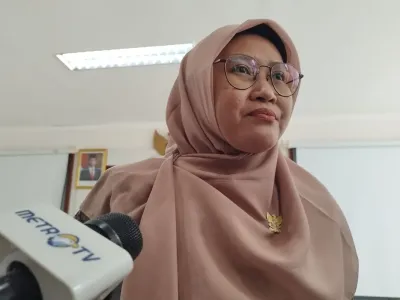 Komisioner KPAI Diyah Puspitarini saat diwawancarai di kantornya, Selasa (27/2/2024)