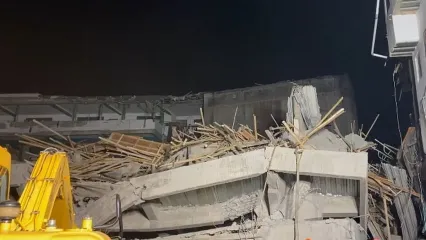 Kondisi Ponpes Al Khoziny, Sidoarjo usai ambruk, Selasa (30/9/2025).