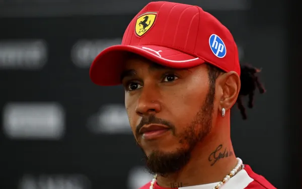 Lewis Hamilton faces the media for the first time since his beloved 12-year-old bulldog died
