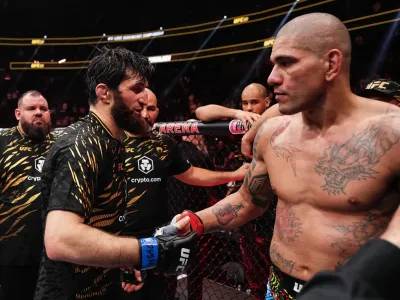 Magomed Ankalaev and Alex Pereira at UFC 313