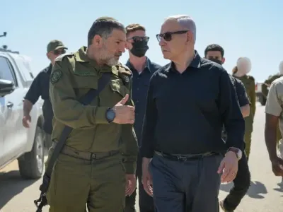 Maj.-Gen. (Res.) David Zini and Prime Minister Benjamin Netanyahu. (photo credit: MAAYAN TOAF/GPO)
