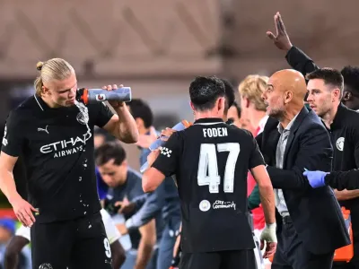 Manchester City succumbed to another late goal to forfeit victory in the Champions League (REUTERS)