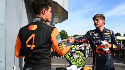 Max Verstappen and Lando Norris