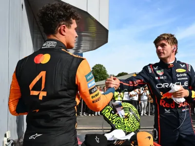 Max Verstappen and Lando Norris
