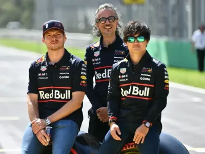 Max Verstappen, Red Bull Racing, Yuki Tsunoda, Red Bull Racing Team, Laurent Mekies, Alpine