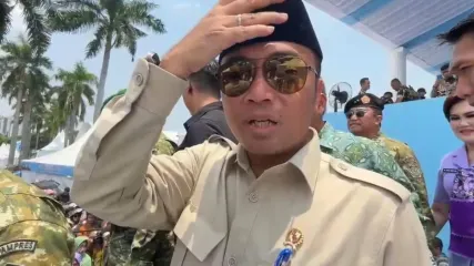 Mensesneg Prasetyo Hadi saat ditemui di Monas, Jakarta Pusat, Minggu (5/10/2025). 