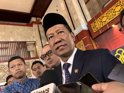 Menteri Hukum Supratman Andi Agtas di Graha Pengayoman Kementerian Hukum, Jakarta, Rabu (3/9/2025).