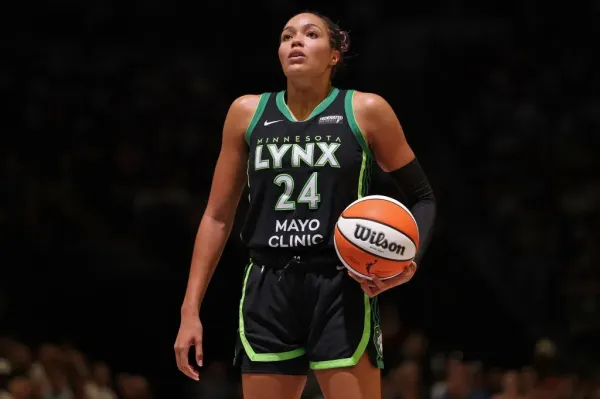 Minnesota Lynx shoots a free throw during the game against the Phoenix Mercury on September 23, 2025. NBAE via Getty Images