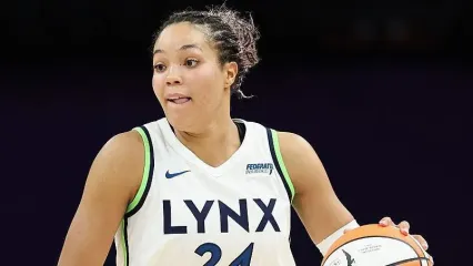 Napheesa Collier playing for the Minnesota Lynx