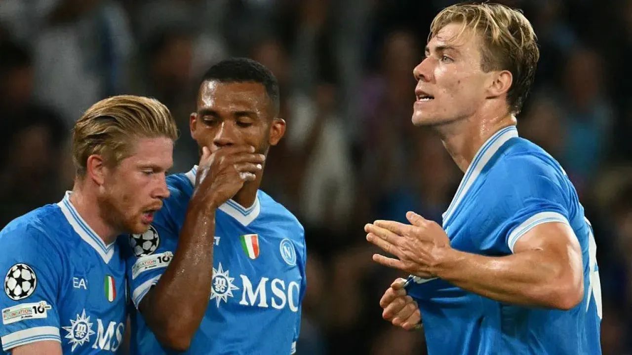 Napoli celebrate a goal