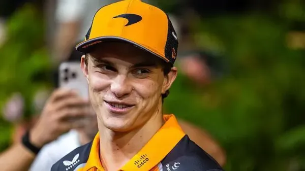 Oscar Piastri smiles at the Singapore Grand Prix