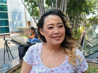 Penyanyi Pinkan Mambo ditemui di kawasan Tendean, Jakarta Selatan, Senin (31/7/2023).