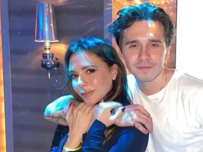 Potret Victoria Beckham dan Brooklyn Beckham di Instagram.