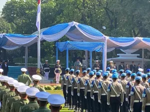 Presiden Prabowo Subianto memimpin upacara Peringatan Hari Kesaktian Pancasila, di Monumen Pancasila Sakti, Lubang Buaya, Jakarta Timur, Rabu (1/10/2025). 
