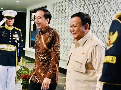 Presiden Prabowo Subianto mengadakan buka puasa bersama dengan Presiden ke-7 Joko Widodo di Istana Kepresidenan Jakarta, Rabu (26/3/2025) malam. 